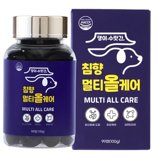 댕이수간 강아지 종합 영양제 침향 멀티올케어, 99정, 100g, 1개