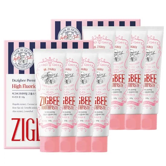 지그비 고불소 잇몸케어 허니민트향 치약 8개입 117g 1개 20,900원