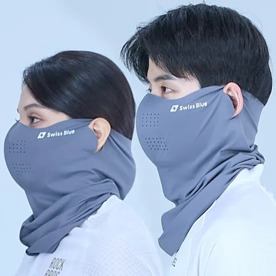 스위스블루 냉감 새부리 자외선 차단 마스크, 그레이, L, 2개