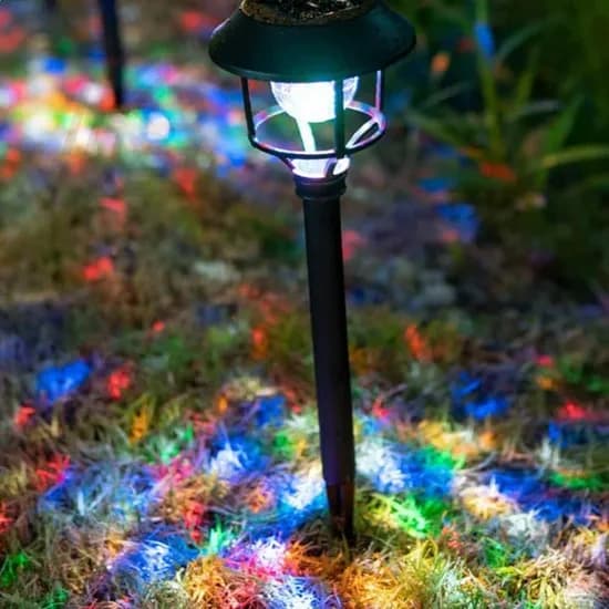 컴스마트 태양광 LED 컬러 정원 인테리어 조명 야외 등 램프, 1개