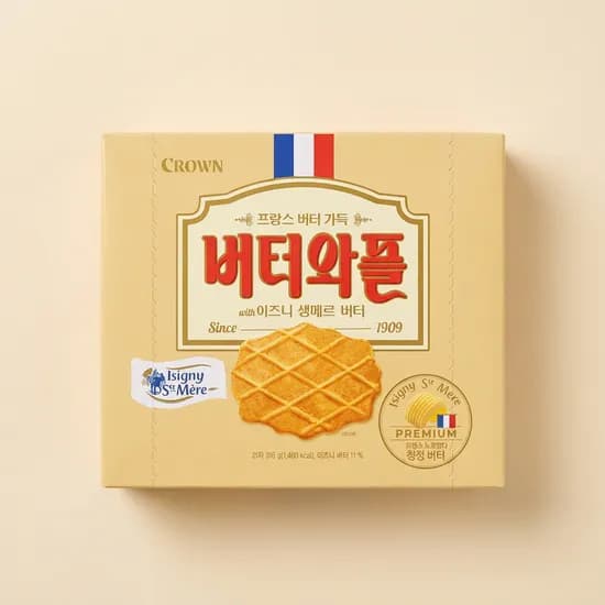 크라운제과 버터와플 이즈니 생메르 316g 1개