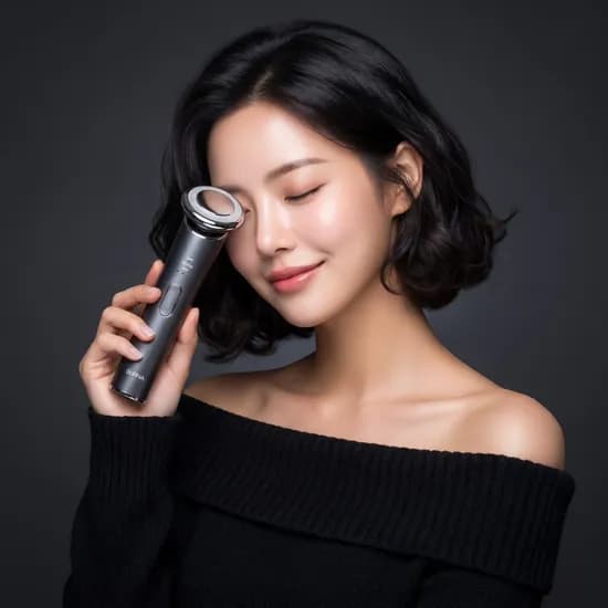 펄케어 뉴보르나 갈바닉 마사지기 EMS 피부 관리기, 다크그레이