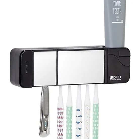 유토렉스 칫솔건조살균기 UTC-5400B, 블랙, 1개