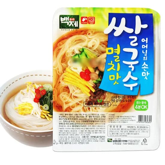 백제 쌀국수, 멸치맛, 92g, 10개