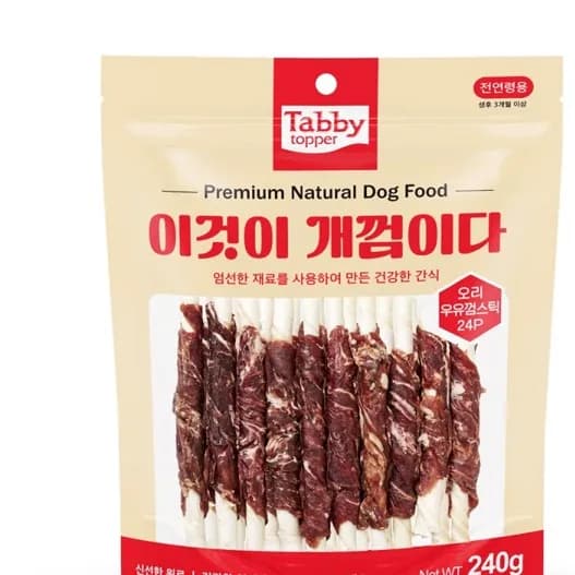 테비 이것이 개껌이다 오리 우유껌스틱, 240g, 24P, 1개