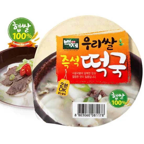 백제 우리쌀 즉석 떡국, 163g, 6개