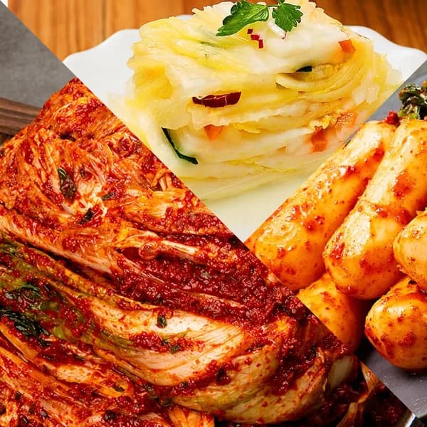 자연락 전라도 포기김치혼합세트 포기+총각+백김치 6kg 3개