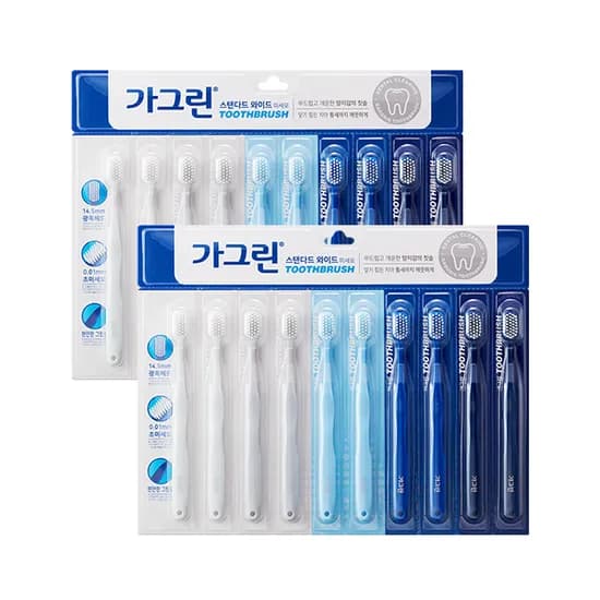 동아제약 가그린 스탠다드 와이드 미세모 칫솔, 10개입, 1세트