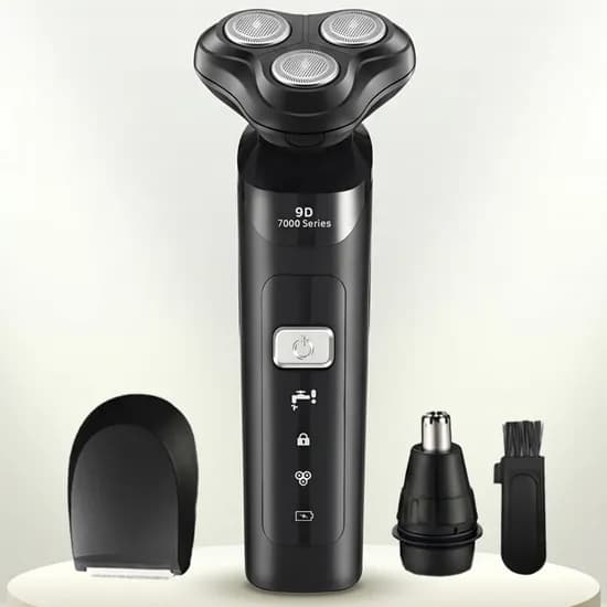 3헤드 회전식 전기 면도기 검정 1개