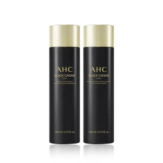 AHC 블랙 캐비어 로션 토너 140ml 140ml 1세트