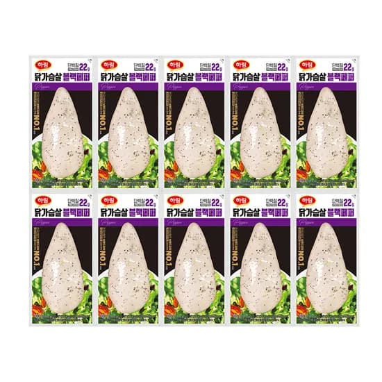 하림 닭가슴살 블랙페퍼, 100g, 10개