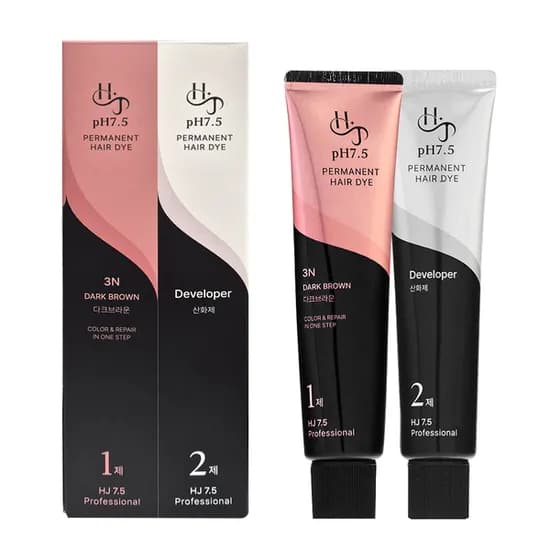 위드웰 HJ pH7.5 저자극 중성 염색약 새치커버 밀크브라운 60g 1개