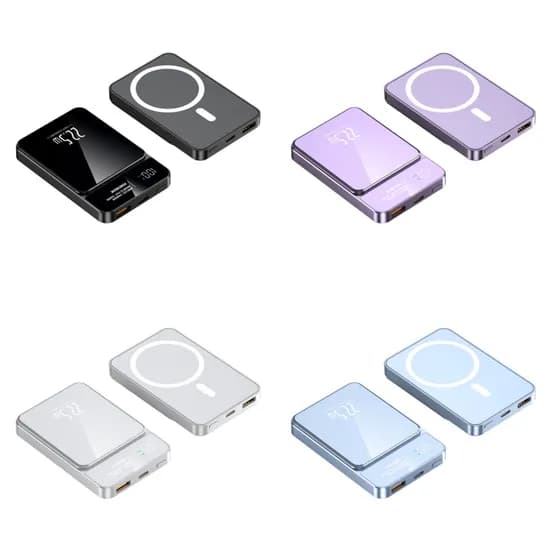 W018 맥세이프 보조배터리, 10000mAh, 퍼플, 1개