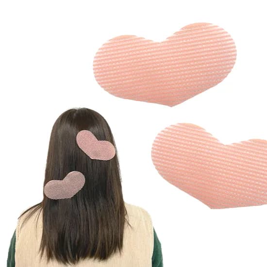Free Manner 하트 찍찍이 헤어 고정 시트 핑크 1세트