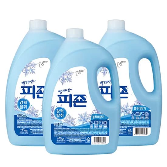 피죤 블루 비앙카 섬유유연제, 3.1L, 3개