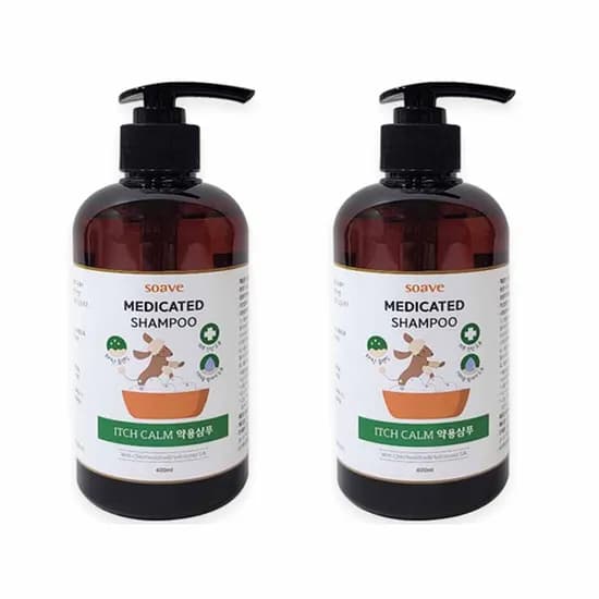 쏘아베 메디케어 이치캄 약용 샴푸, 반려동물용, 400ml, 2개