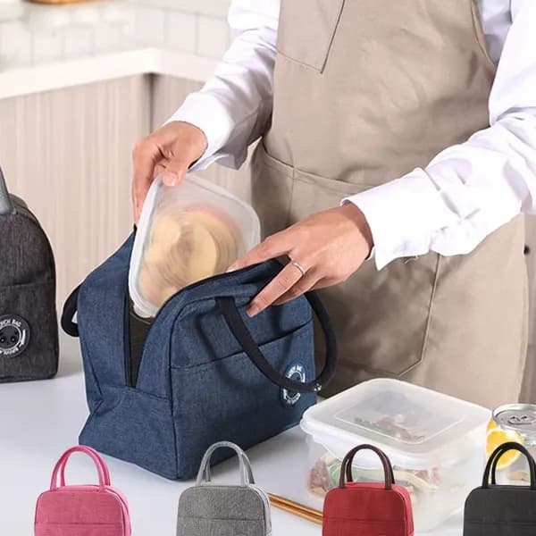 보온보냉 도시락 가방 블랙 22x10x20cm 1개