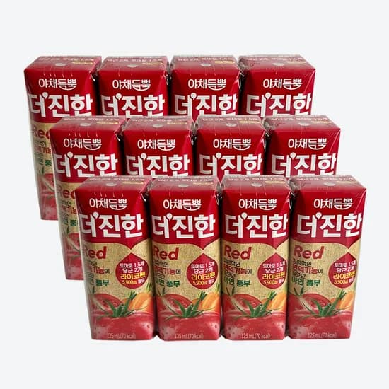 야채듬뿍 더진한 레드주스 토마토당근주스 125ml 12개