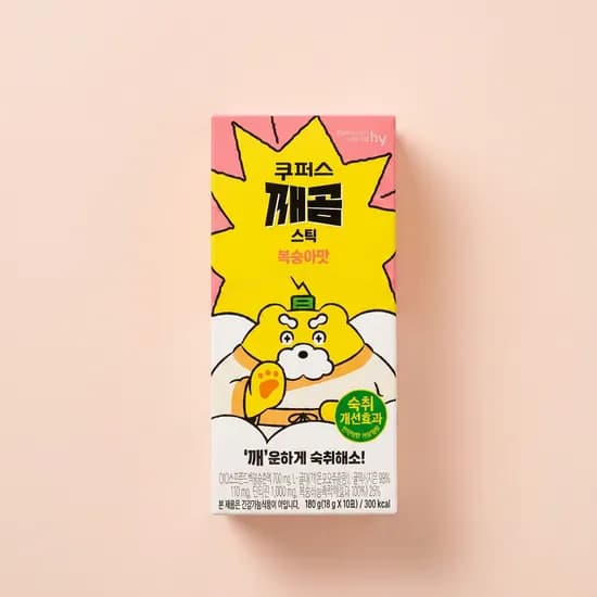 Hy 쿠퍼스 깨곰 스틱 복숭아맛 10포 1개