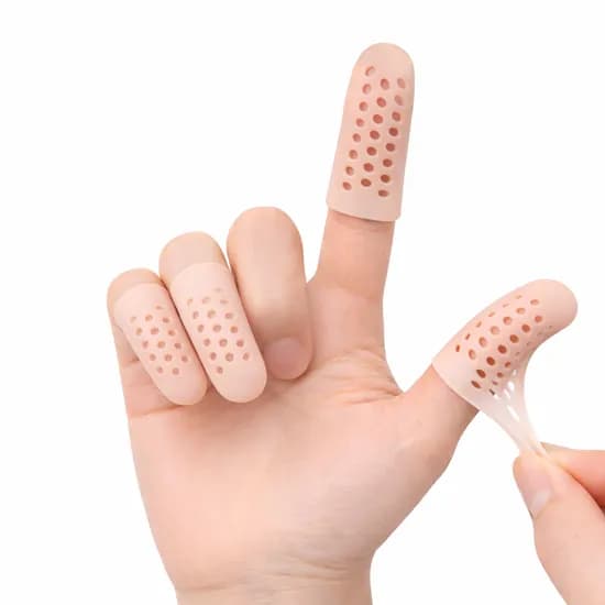 실리콘 통풍 손가락 골무 살색 10P 1개