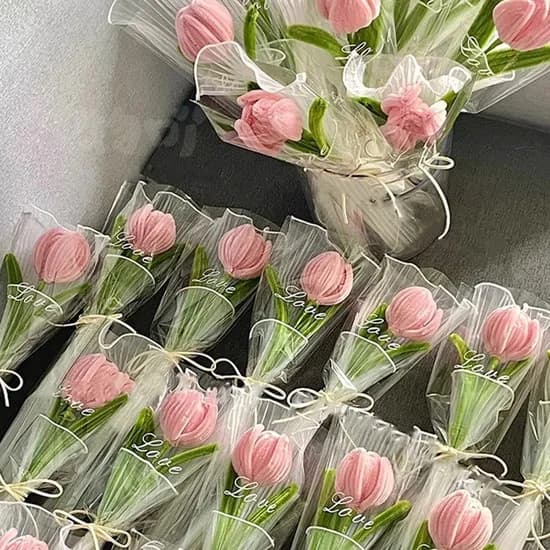 모루 꽃다발 DIY 키트, 핑크