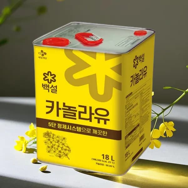 백설 카놀라유 18L 1개 63,000원
