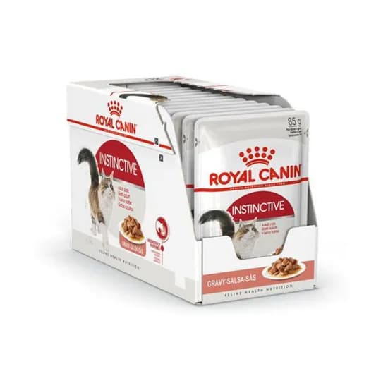 로얄캐닌 캣 인스팅티브 파우치, 고양이, 닭+돼지, 습식, 85g, 12개
