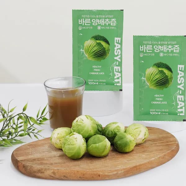 Easy eat 국내산 무첨가 양배추즙 원물착즙 100ml 30개