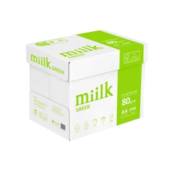 한국제지 밀크 그린 친환경 복사용지 A4, 80g, 2500매