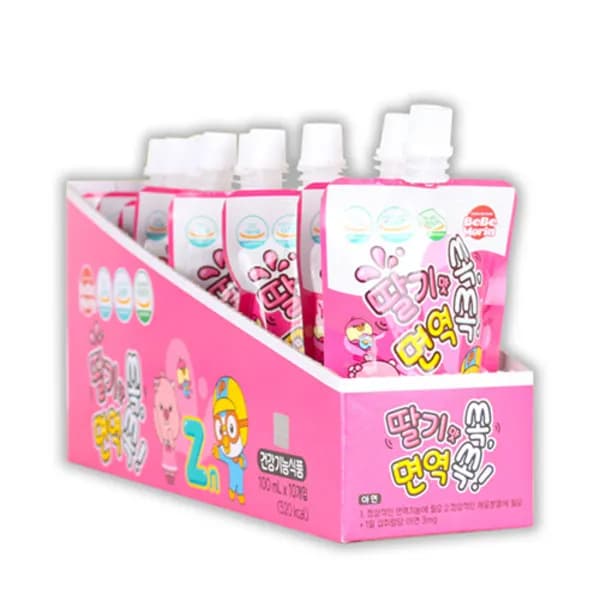 뽀로로 아연면역음료 딸기맛 100ml 10개