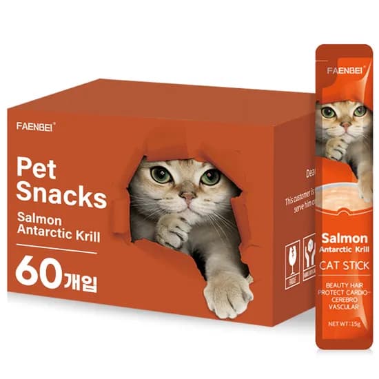 아크로펫 짜먹는 고양이 간식, 연어, 15g, 60개입, 2박스