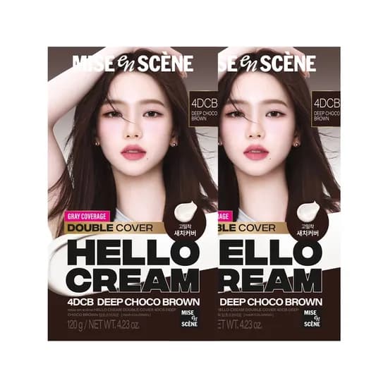 미쟝센 헬로크림 더블커버 염모제 4DCB 딥초코브라운 120g 2개 19,500원