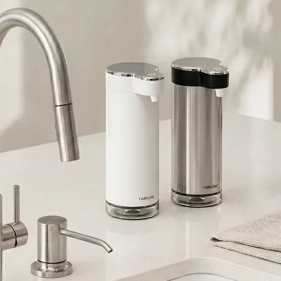 스테인레스 자동 핸드워시 세제 디스펜서 HOME2241 젤타입 실버 350ml 1개