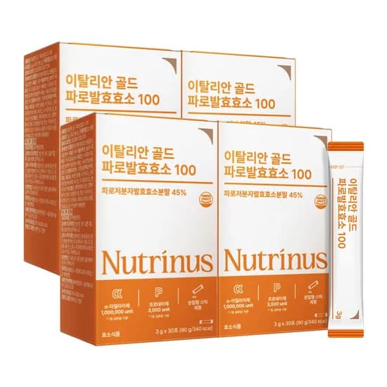 뉴트리너스 이탈리안 골드 파로발효효소 100, 3g, 30포, 4개