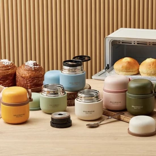 오슬로 브리오슈 스텐 316 보온 도시락 아이보리 300ml 1개