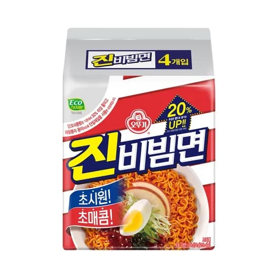 오뚜기 진비빔면 156g 4개입 1개