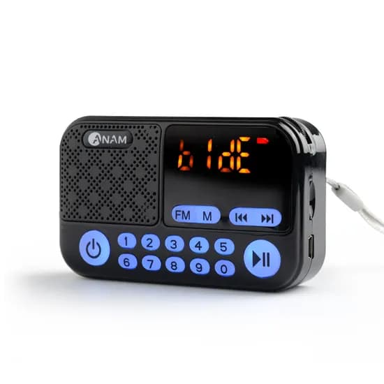 아남 휴대용 MP3 스피커 ATX-20, 블랙, 1개