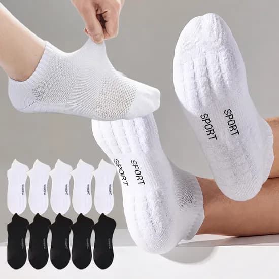 도톰 쿠션양말, 단목, 화이트, 10개