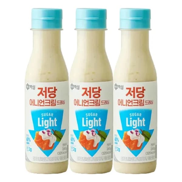 CJ제일제당 백설 저당 어니언크림드레싱 250g 3개 15,900원