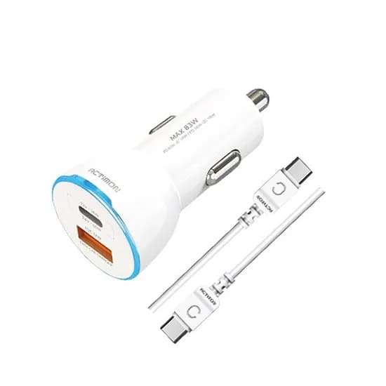 엑티몬 차량용 PD 65W 초고속 고속 충전기 CtoC 케이블, 단일색상