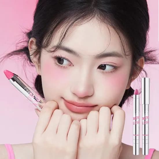 감쪽같이 사라지는 아이백 제거 효과 스틱 블러쉬, 핑크+베이지, 1개