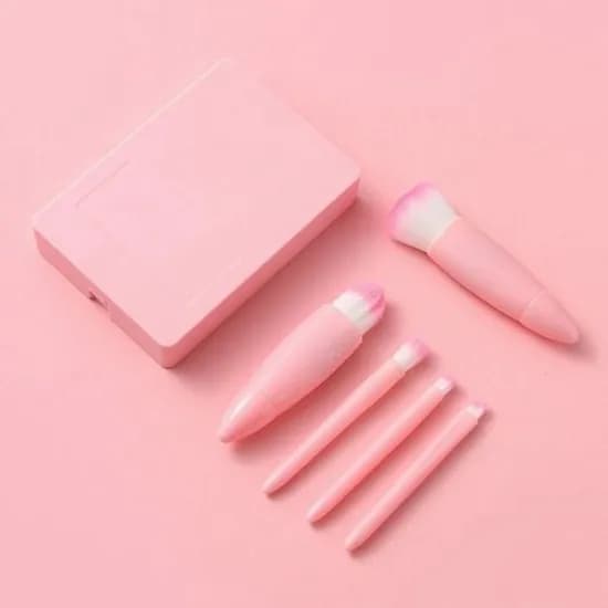 메이크업 브러쉬 미니 케이스 핑크 1개