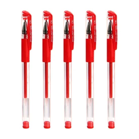중성 볼펜 0.5mm DD-11136, 레드, 5개