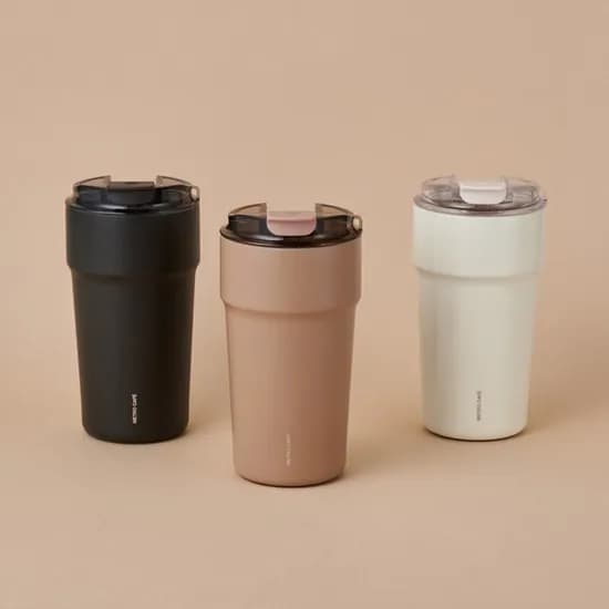 락앤락 메트로카페 세라믹 스트랩 텀블러, 아이보리, 500ml, 1개