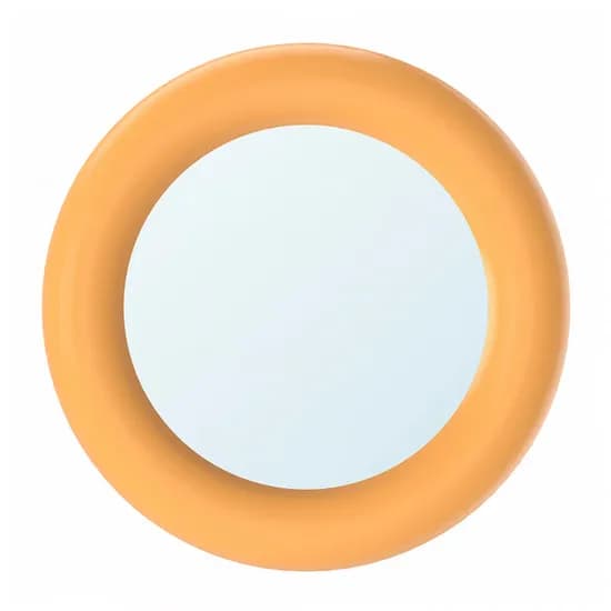이케아 HUMLESJON 훔레셴 흡착식거울 25cm 욕실거울, 오렌지