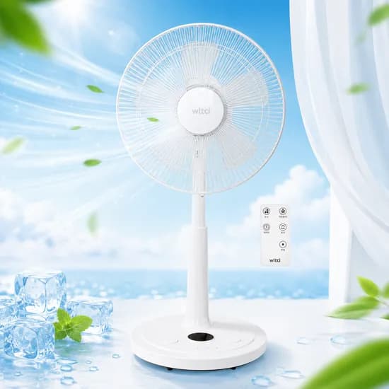 위티 LED 디스플레이 리모컨 선풍기, WT-XFR1401D, 1개