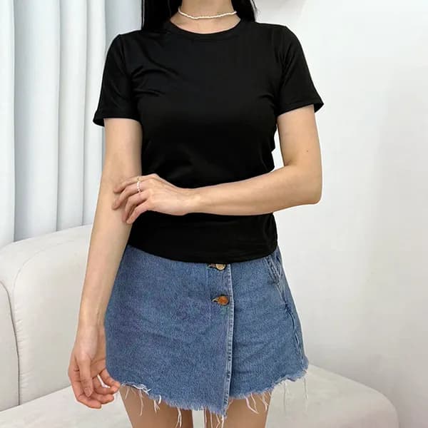 라운드넥 티셔츠 그레이·블랙 L 2장 7,900원