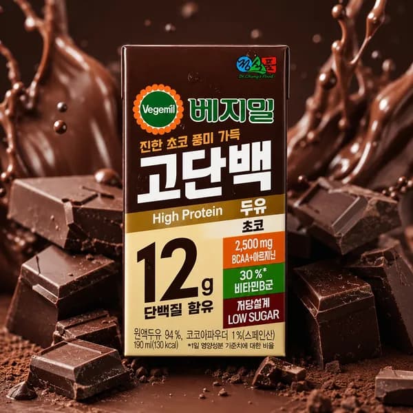 정식품 베지밀 고단백 두유 초코 190ml 24개