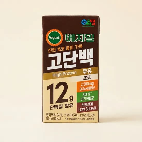정식품 베지밀 고단백 두유 초코 190ml 48개 32,500원