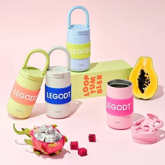 레고트 루프 텀블러 멀티 400ml, 핑크, 1개